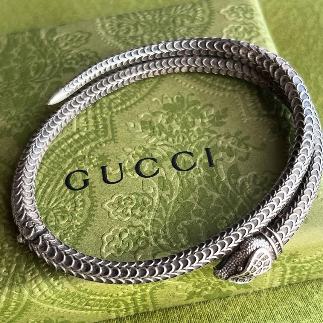美品】 GUCCI グッチ ブレスレット バングル スネーク 蛇 ヘビ - メルカリ