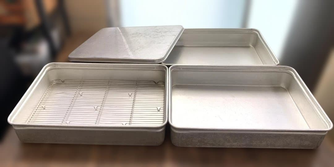 アカオアルミ 硬質アルミ 番重3点 アルミ製 業務用 番重 大110 蓋