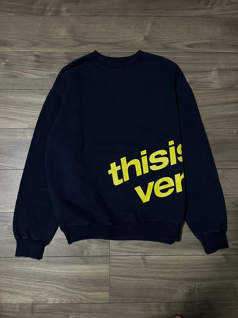 希少】thisisneverthat ネイビー トレーナー M ネバザ - メルカリ