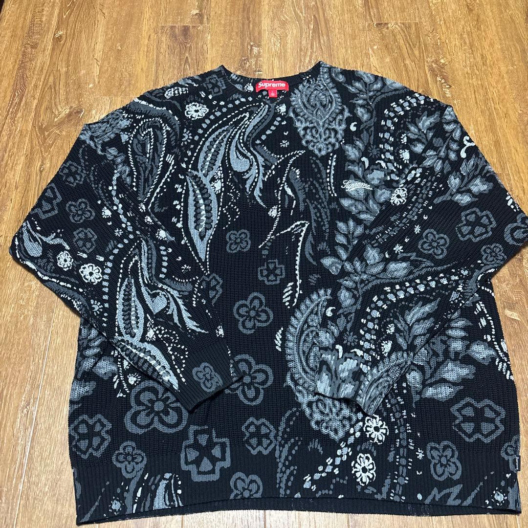 トップス Supreme Printed Paisley Sweater \"Black\"