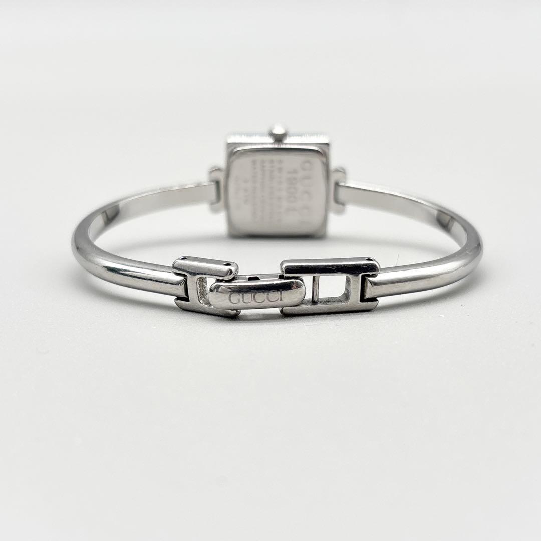 電池交換済】GUCCI 1900L レディース バングルウォッチ シルバー