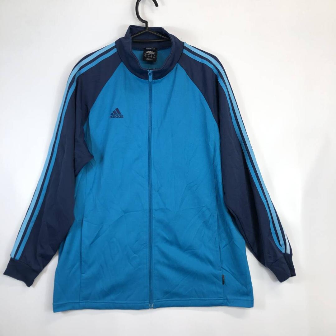 00s adidas アディダス トラックジャケット 水色 ネイビー - メルカリ