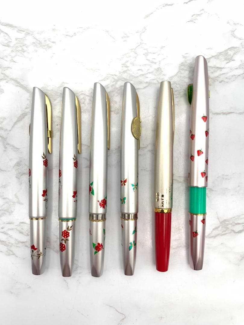 6本まとめ】PILOT 万年筆 14K 昭和レトロ ペン先無し インクなし