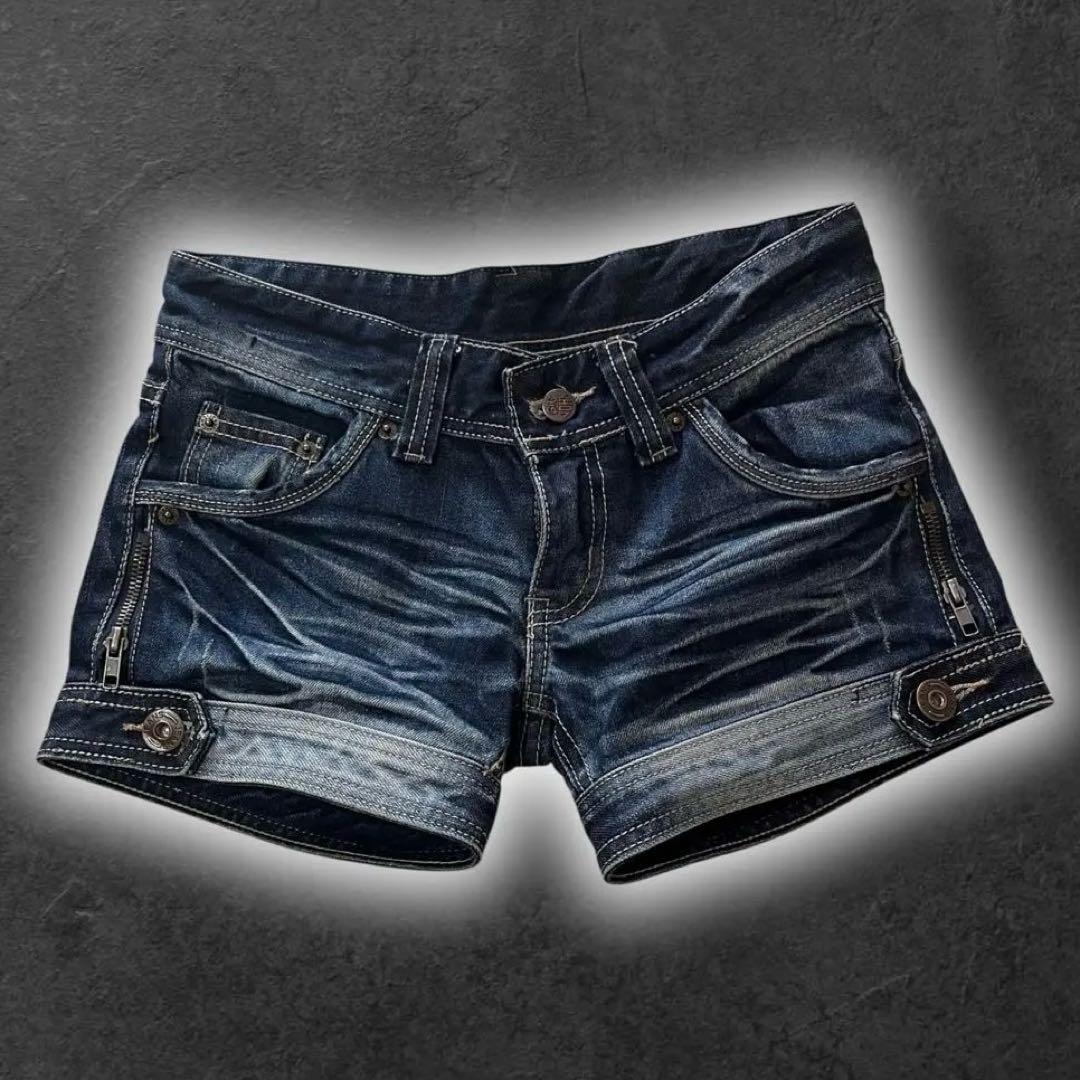 最終価格❣️00s 平成ギャル y2k グランジ サイドジップデニムショート