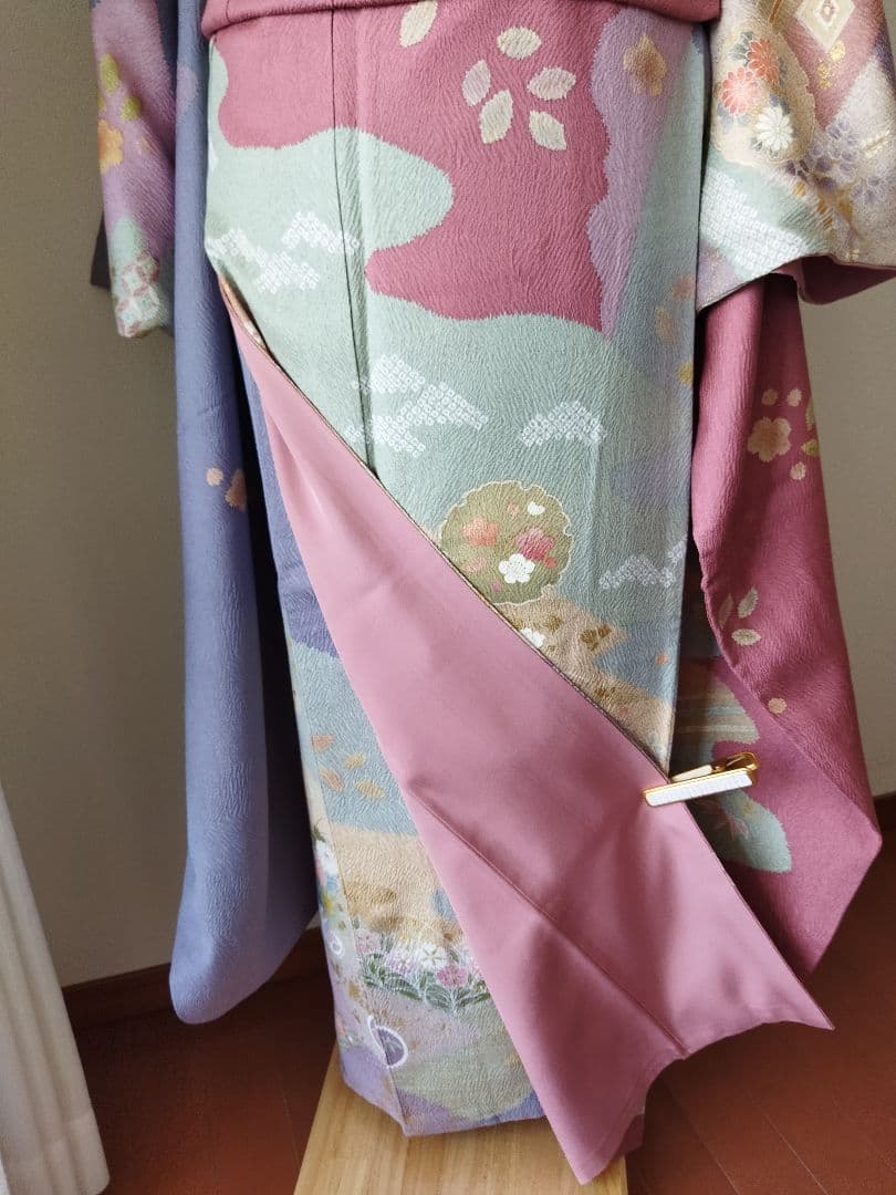 ma-ko様 401.儚く可愛い 振袖7点セット 正絹 フルセット 成人式 - メルカリ