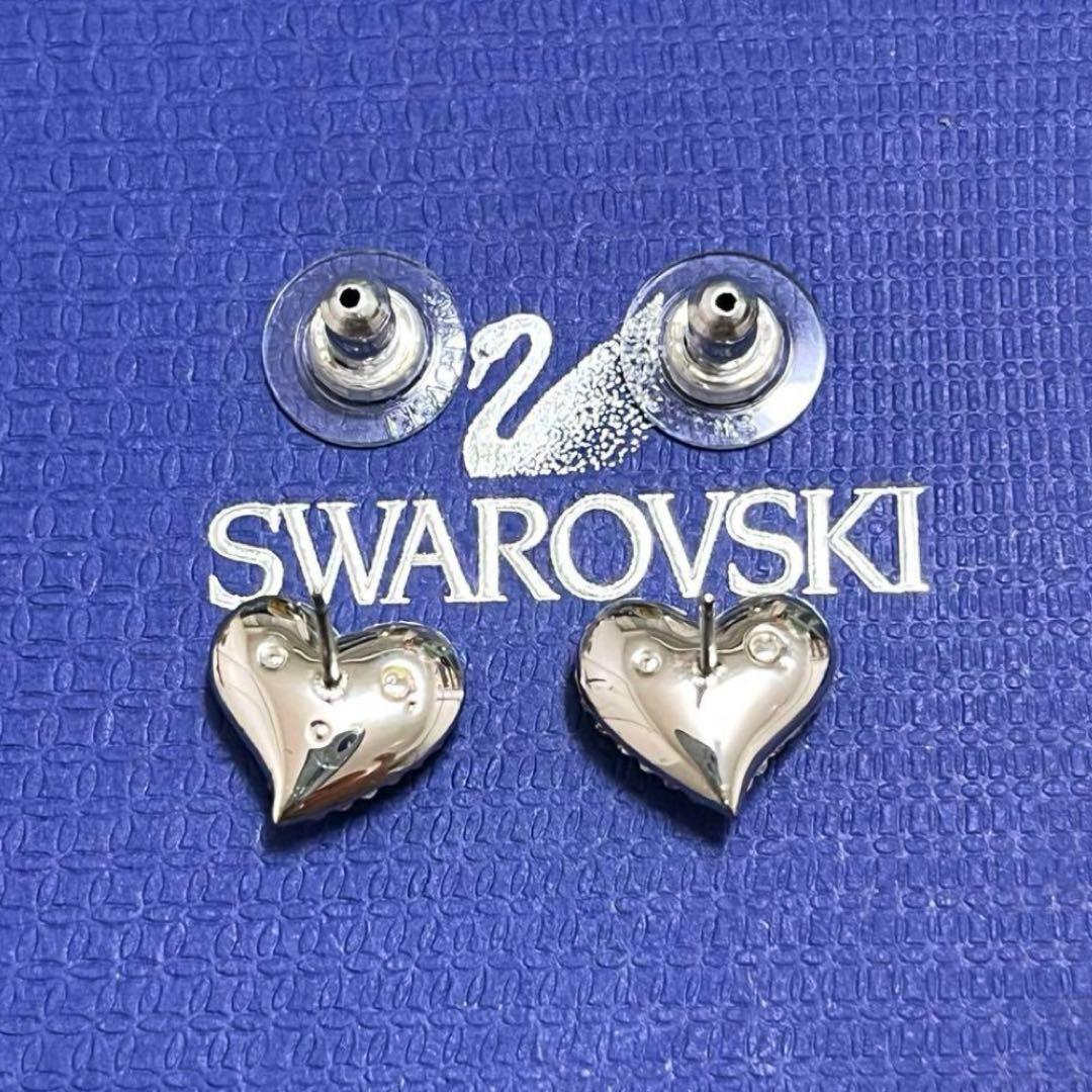 スワロフスキー ピアス ハート ピンク パヴェ スタッドピアス 正規品