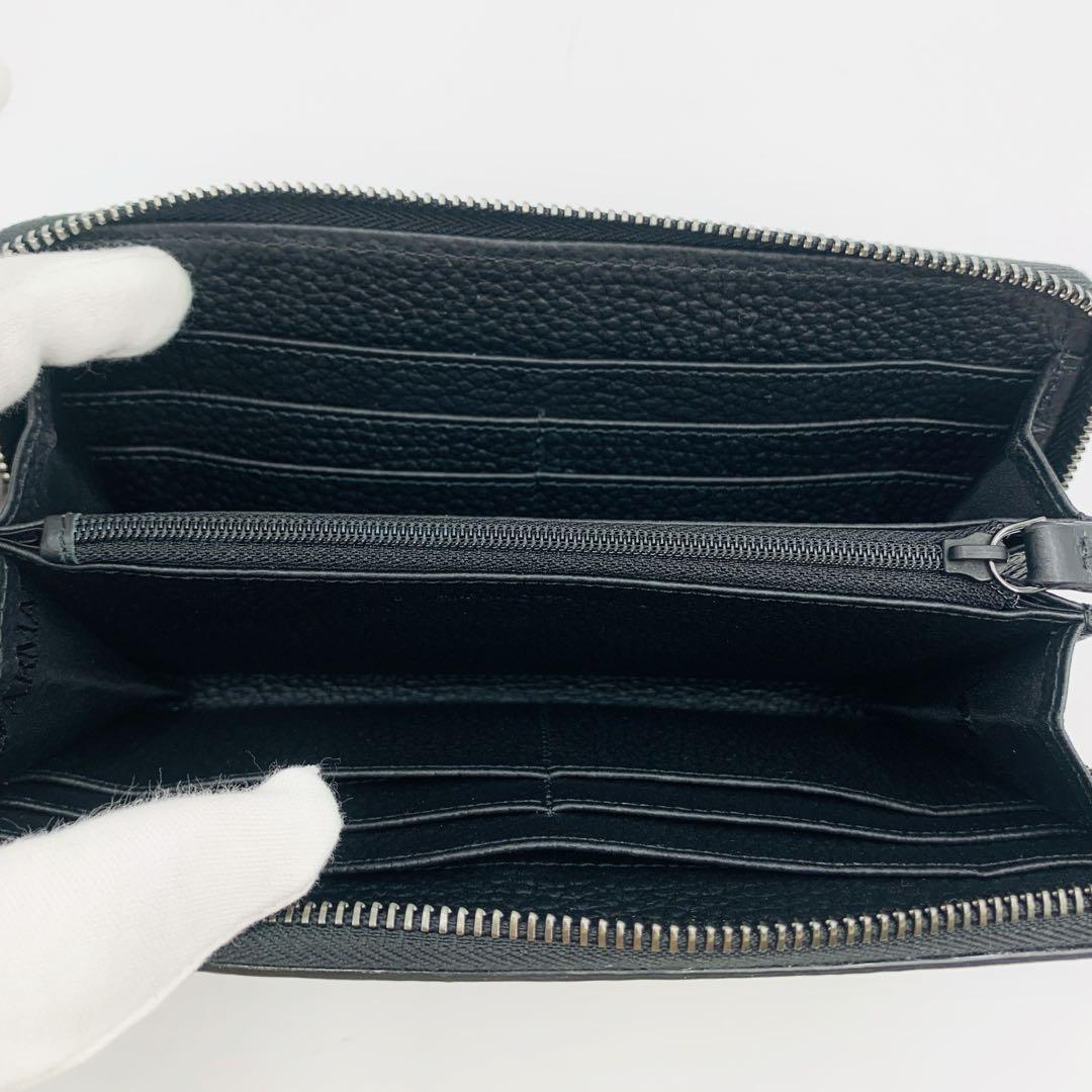 美品☆EMPORIO ARMANI ラウンドジップ 型押し長財布☆008 - メルカリ