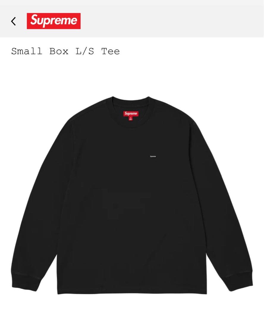 トップス Supreme Small Box L/S Tee black Small Box L/S Tee - Shop - Supreme