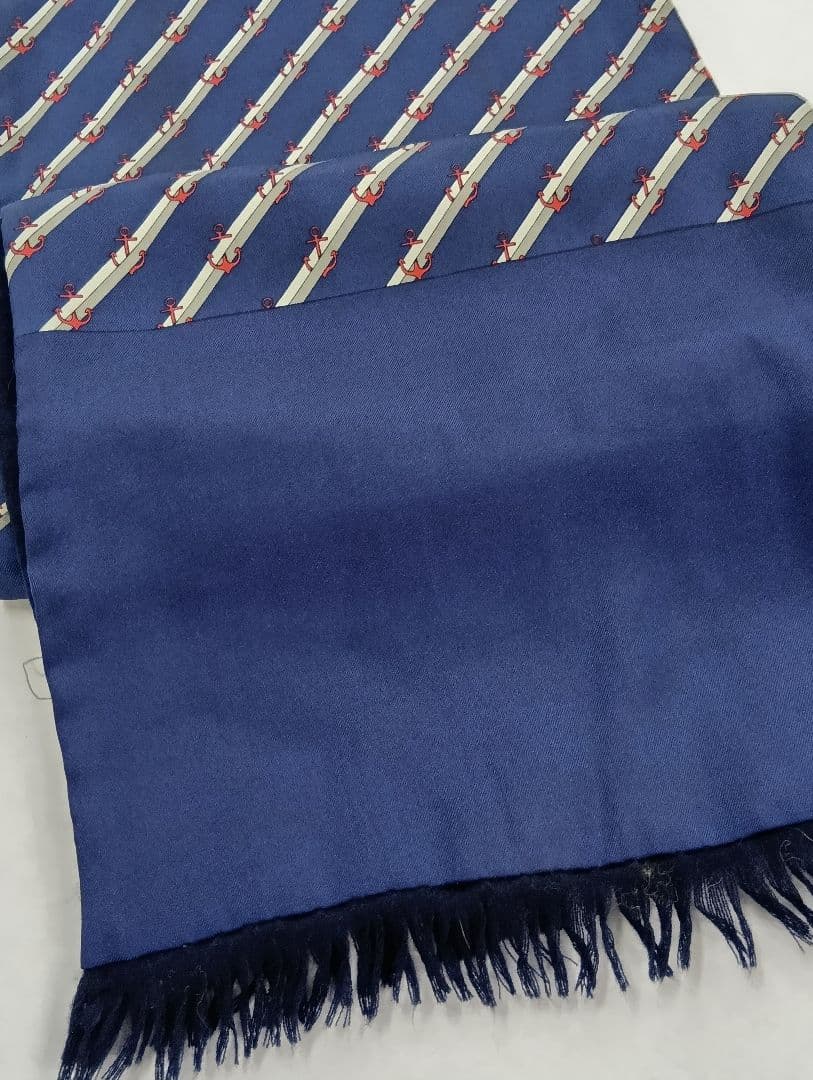 248 HERMES エルメス ストール マフラー 碇模様