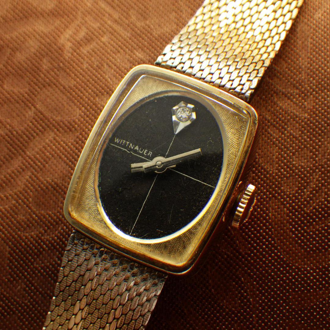 1960年代頃】ウィットナー 黒文字盤 スイス製 ヴィンテージ 手巻き