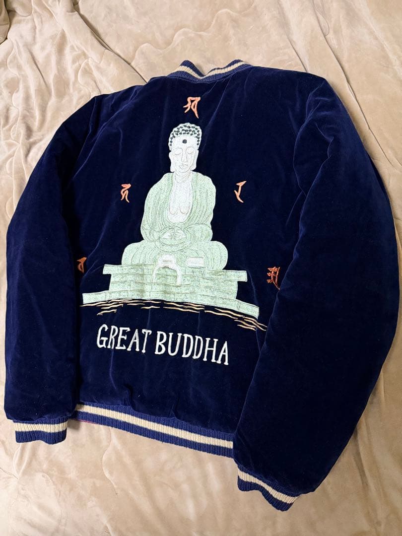 日本製 港商 テーラー東洋 2面用 別珍 ブッダ 限定スカジャン vintage