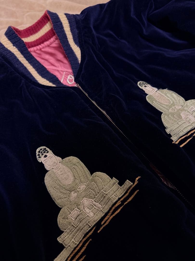 日本製 港商 テーラー東洋 2面用 別珍 ブッダ 限定スカジャン vintage