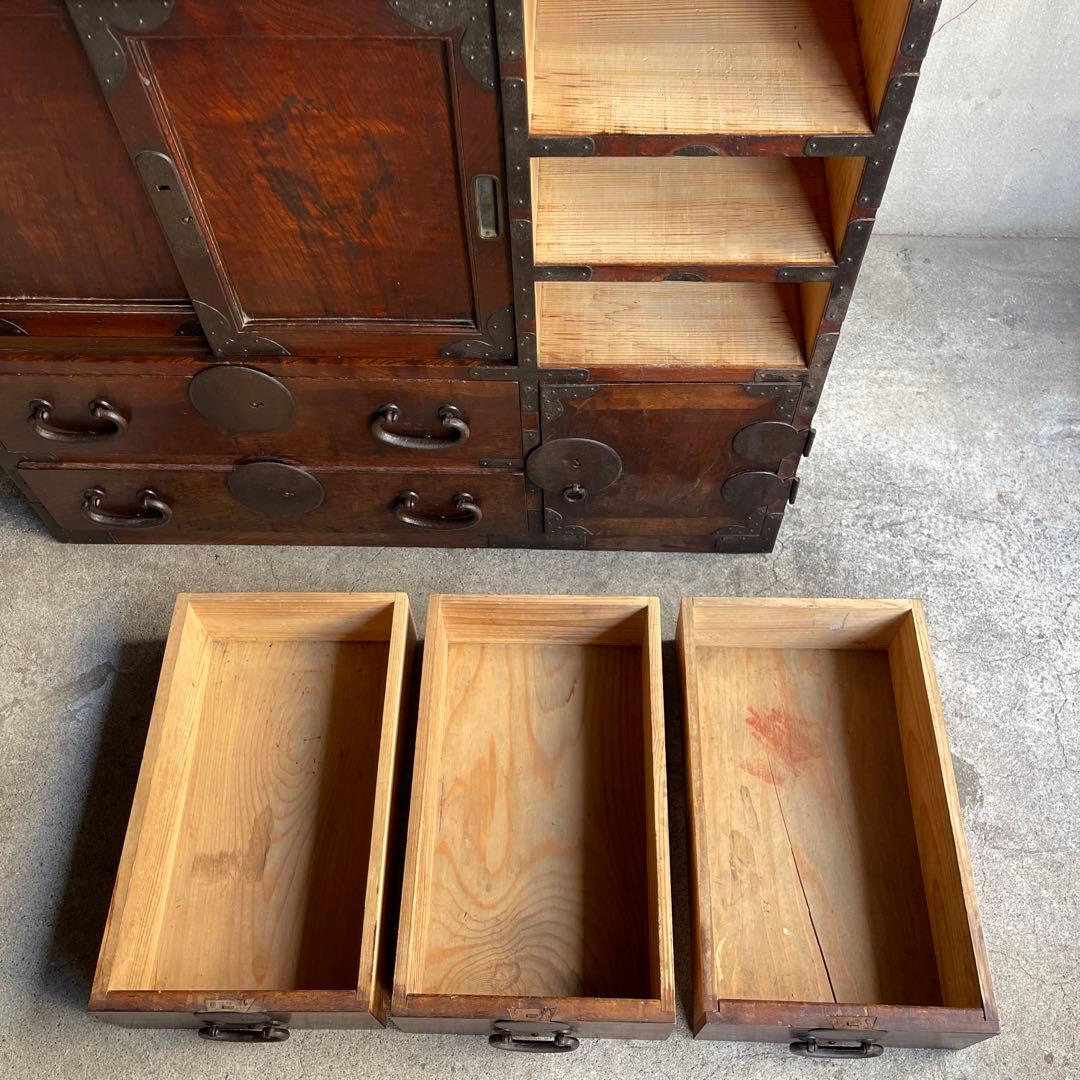 明治期 小箪笥 和製アンティーク 箪笥 時代箪笥 小物収納 引き出し