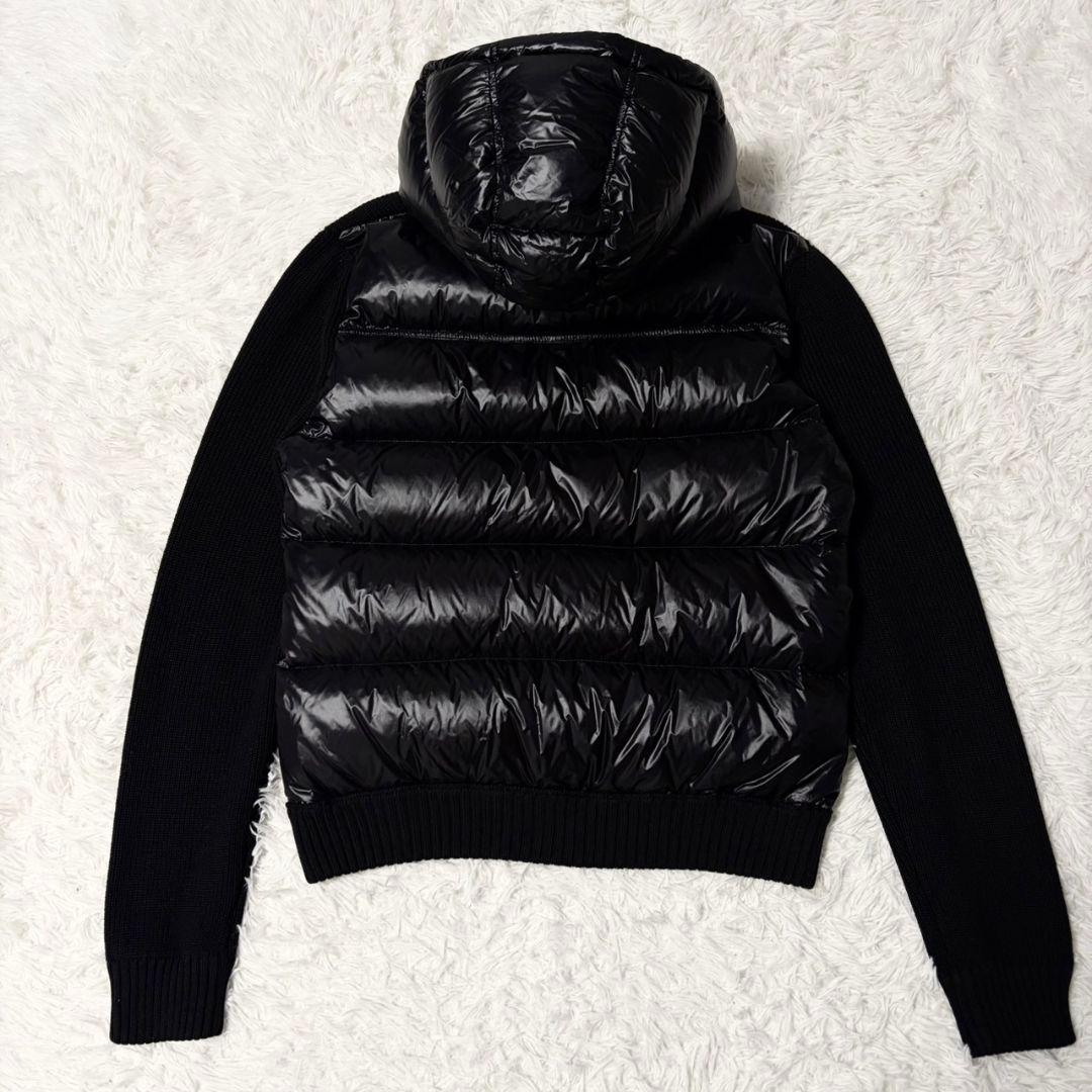 美品】モンクレール XL MAGLIONE ニットダウン 黒 - メルカリ