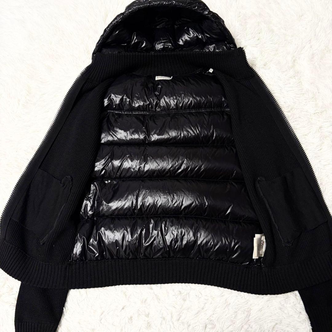 美品】モンクレール XL MAGLIONE ニットダウン 黒 - メルカリ