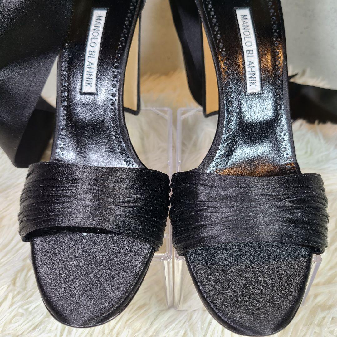 MANLO BLAHNIK】MISAM サテンリボン ハイヒールサンダル - メルカリ