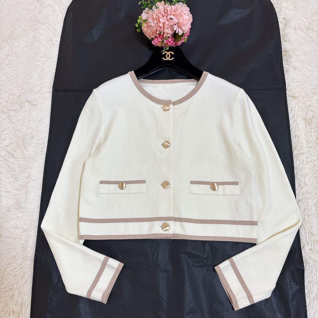 2024年モデル☆フォクシー カーディガンTimeless 金ボタン バイカラー FREAK'S STORE（フリークスストア） カーディガン 限定展開 金ボタン