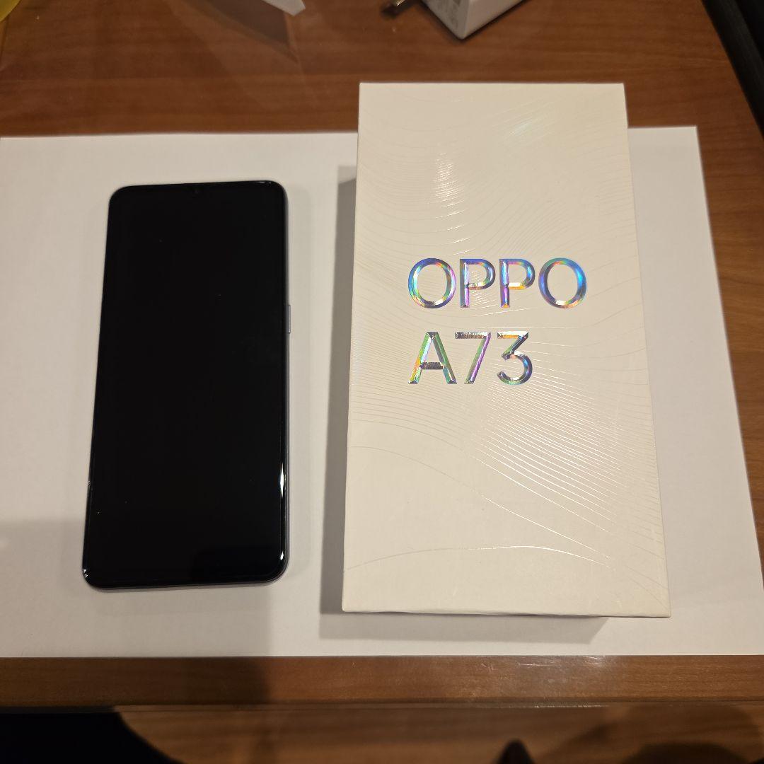 美品 OPPO A73 楽天 64GB スマホ ネイビーブルー 付属品付 箱付 - メルカリ