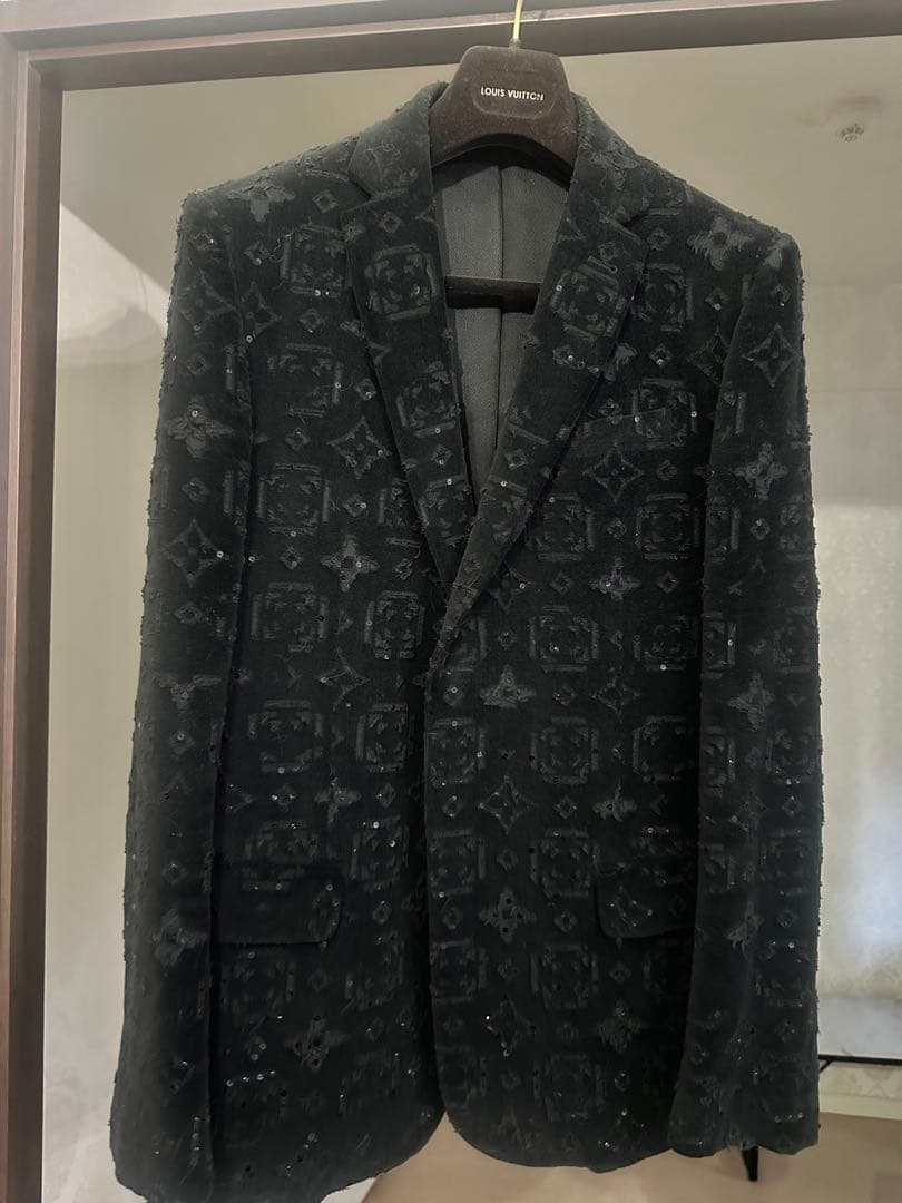 Louis Vuitton ブラック テーラードジャケット LOUIS VUITTON - ルイヴィトン LOUIS VUITTON ジャケット テーラード