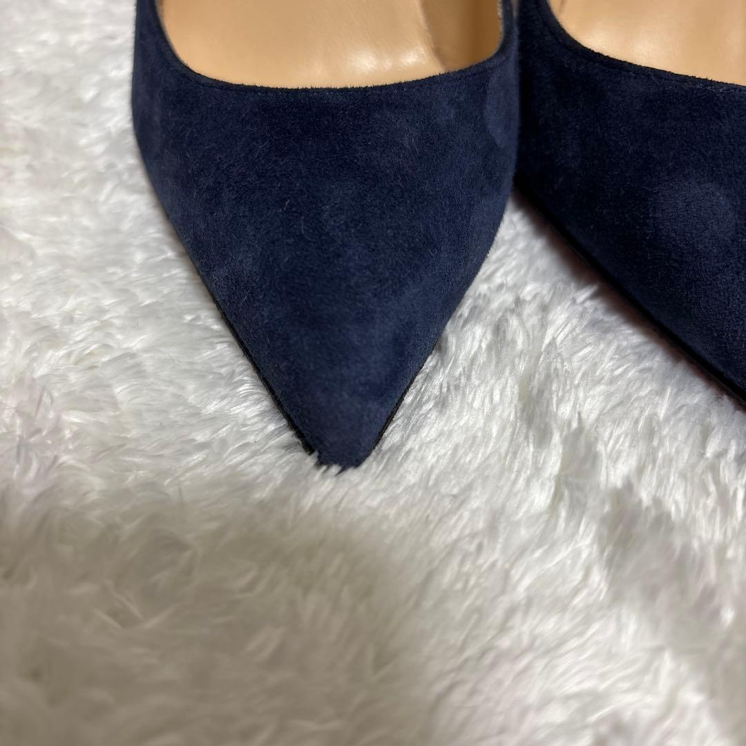 クリスチャンルブタン レッドソール ネイビー ピンヒール 23.5cm