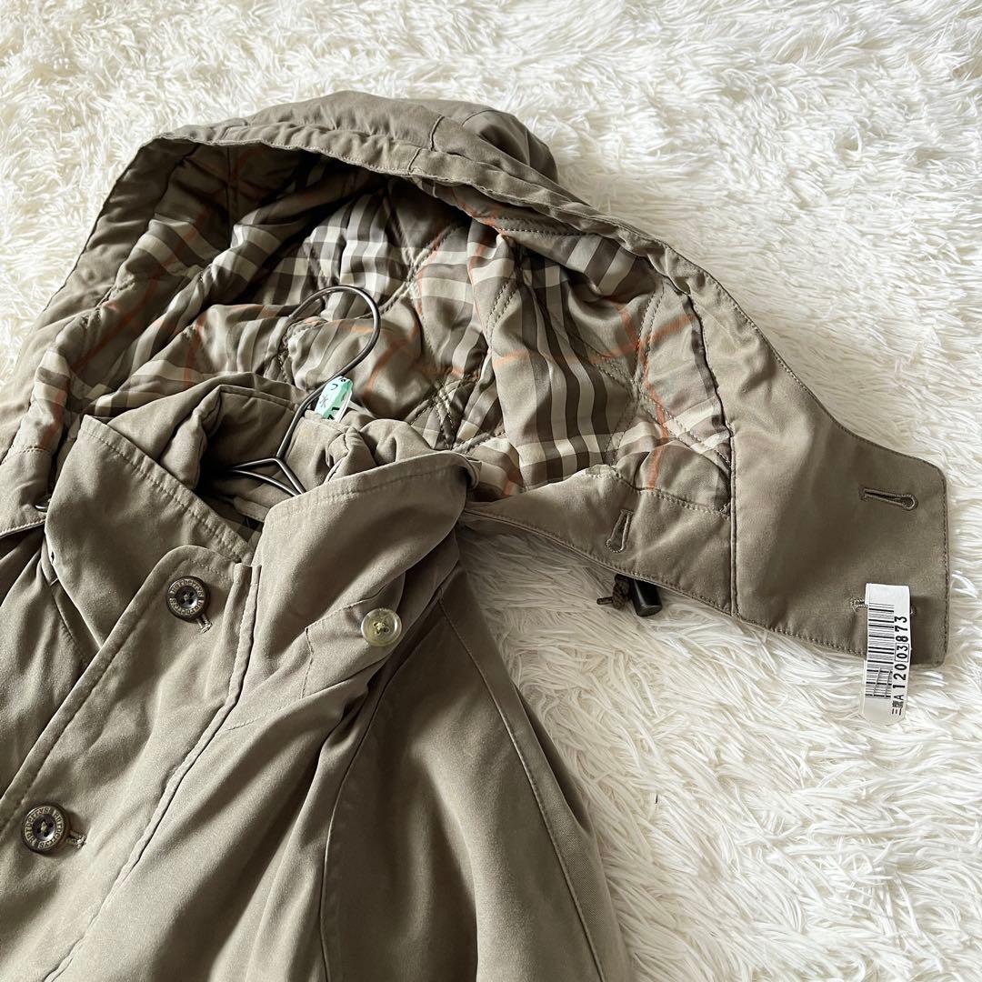 Burberrys フードジャケット コート ノバチェック 中綿ライナー 玉虫色
