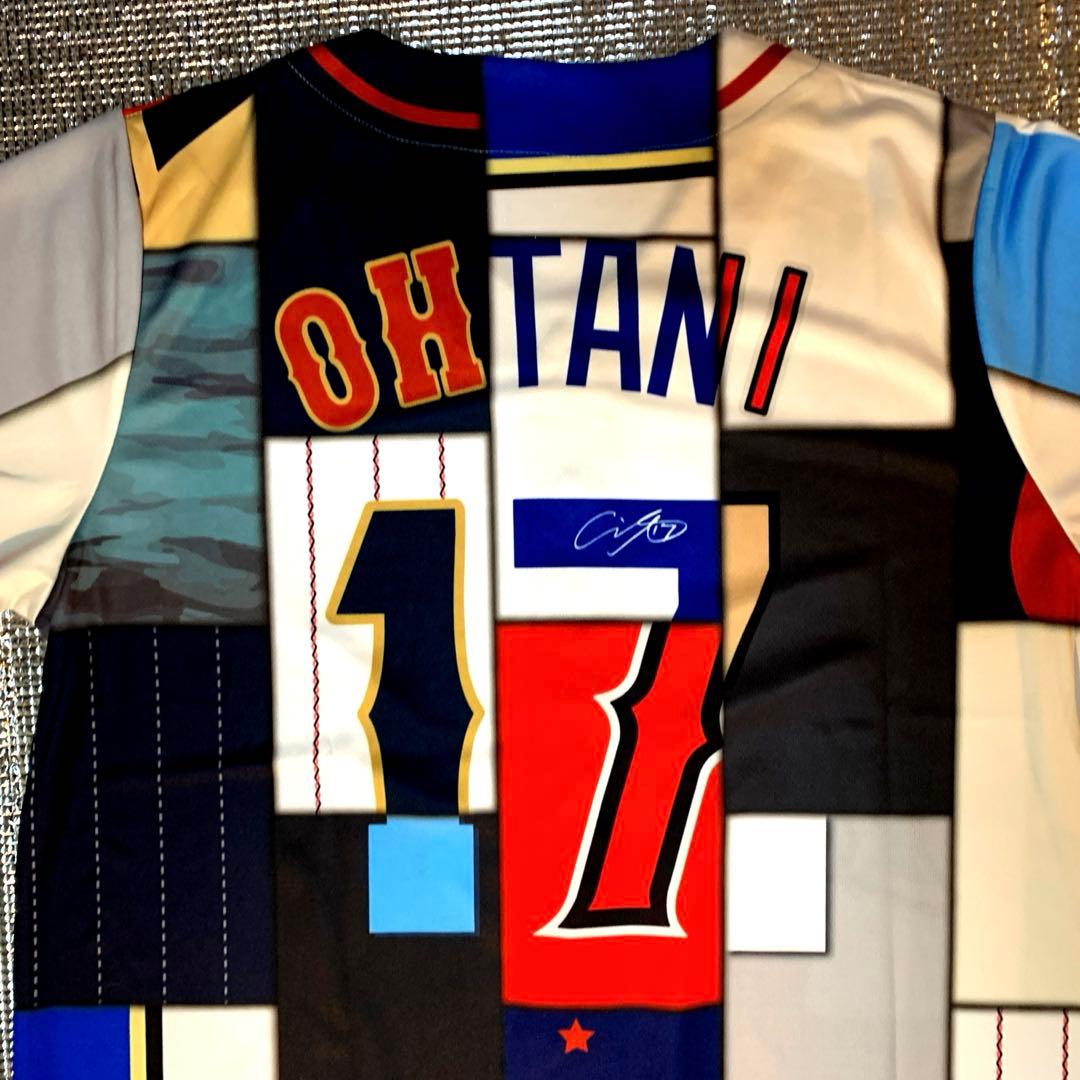 大谷翔平 プリントサイン付き歴代ミックスユニフォーム 50/50CLUB