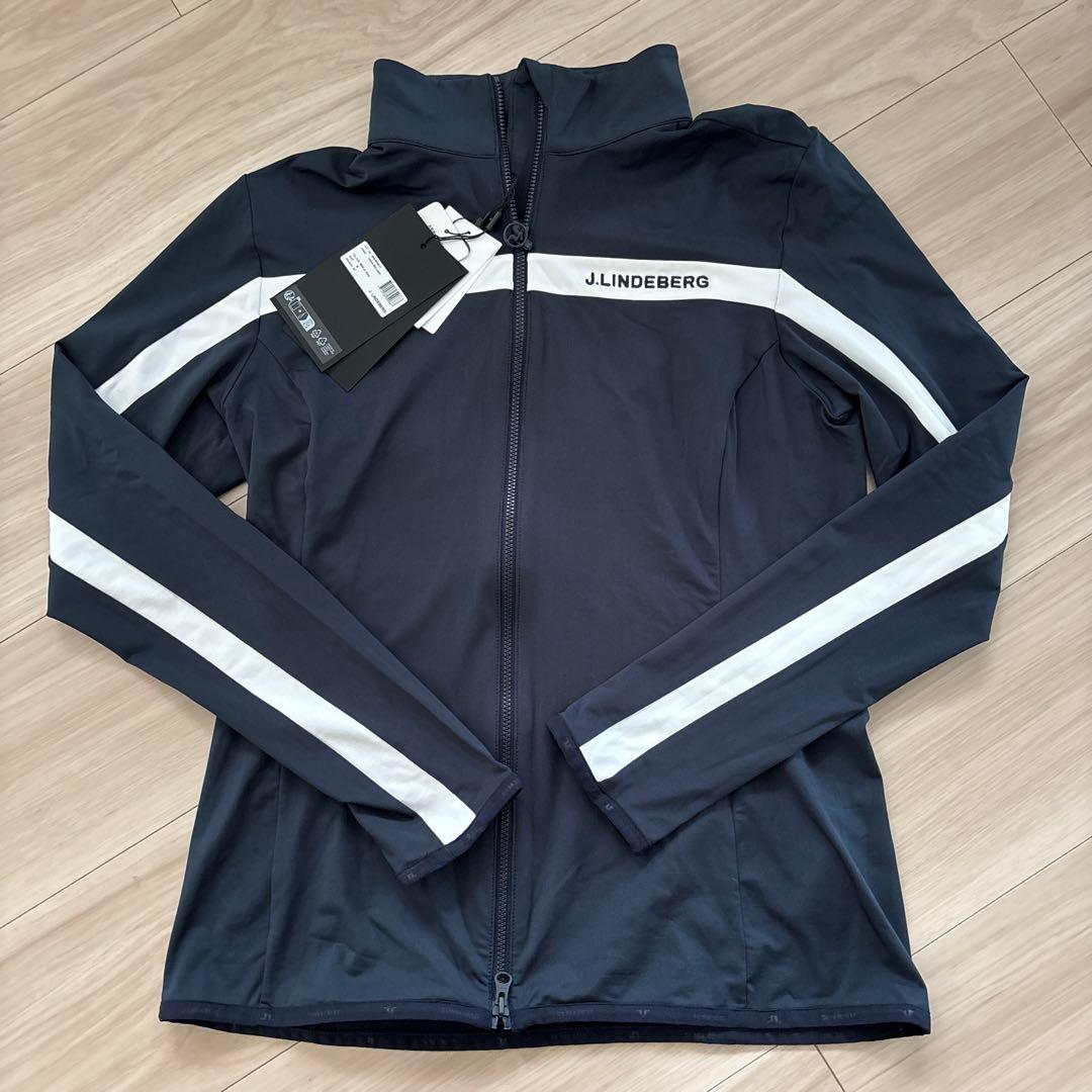【新品】J.LINDEBERG ジェイリンドバーグ レディース M ネイビー J.LINDEBERG（ジェイリンドバーグ） ブルゾン アウター カラーブロック