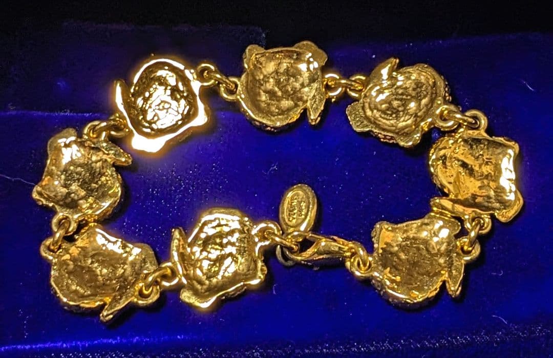 CELINE ヴィンテージ ゴールド ブレスレット ワニ - アクセサリー卸売り