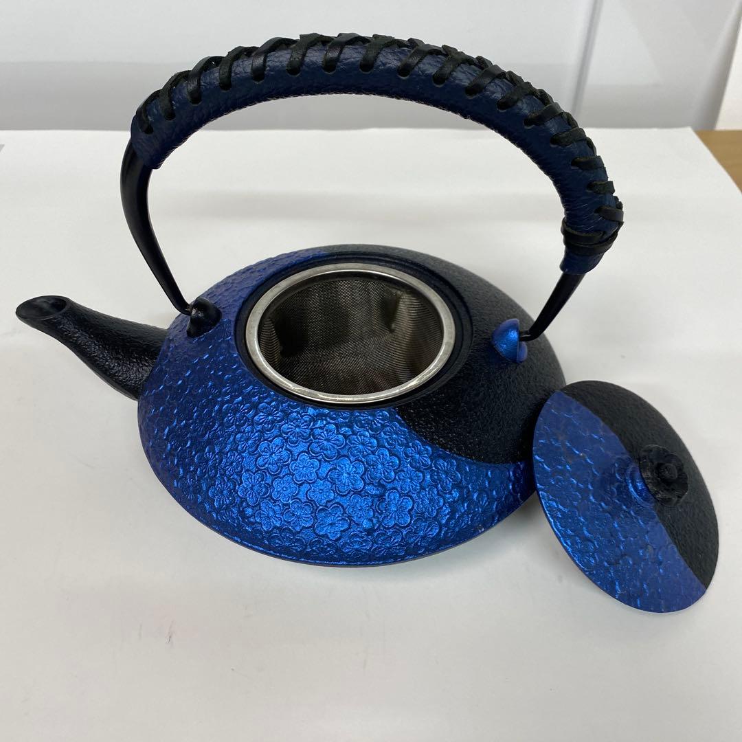 南部鉄器 鉄瓶 陰陽 瑠璃色 0.75L IH調理器 伝統工芸品