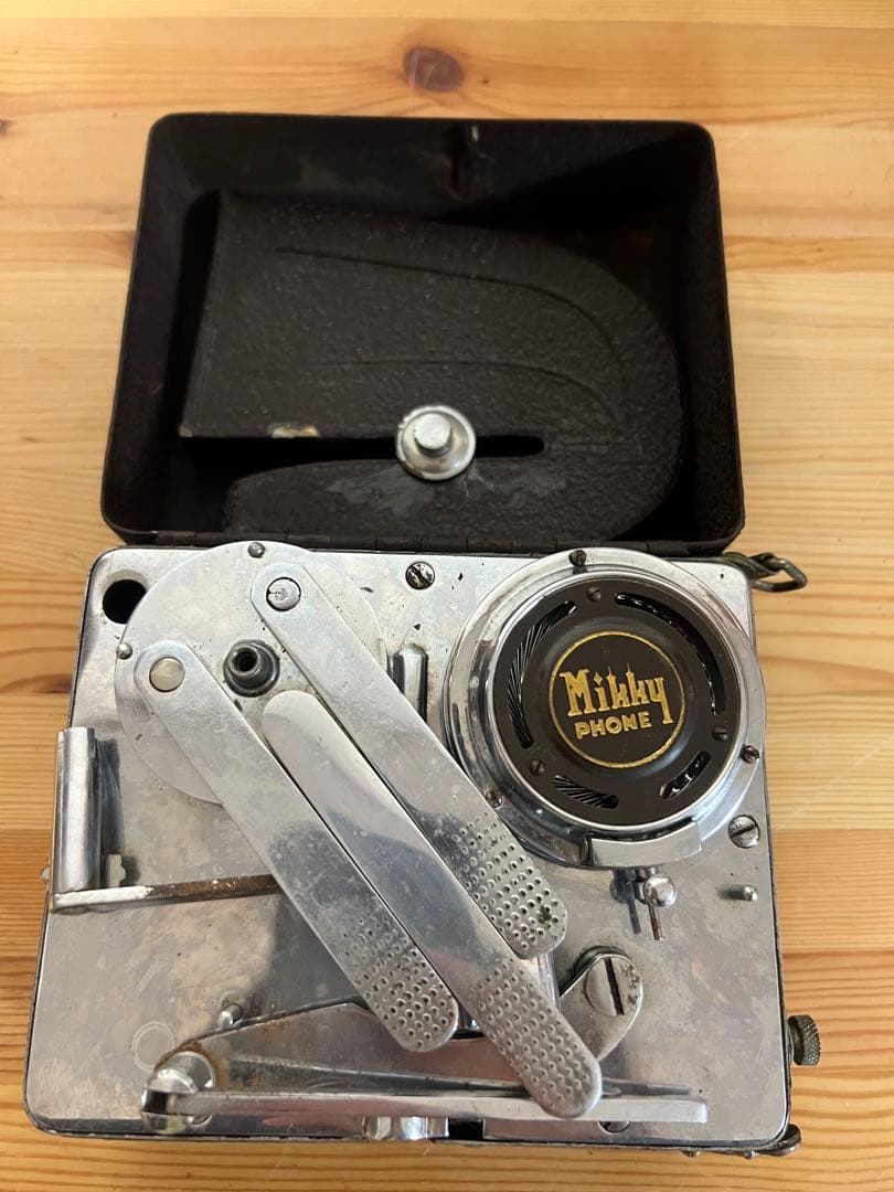 アンティーク 携帯型 蓄音機 ミッキー フォン mikky phone携帯型