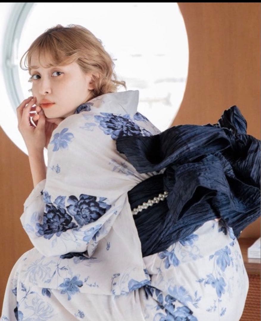 Ditaの浴衣・帯セット【水彩の勿忘草色】 - メルカリ