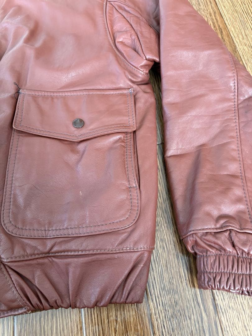 あ*ろ様 L.L.Bean エルエルビーン レザーフライトジャケット 80s U
