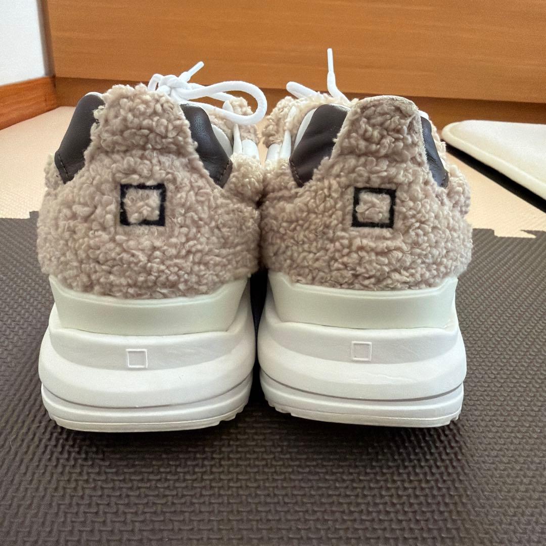 DATE ファー素材 厚底スニーカー 37 - メルカリ