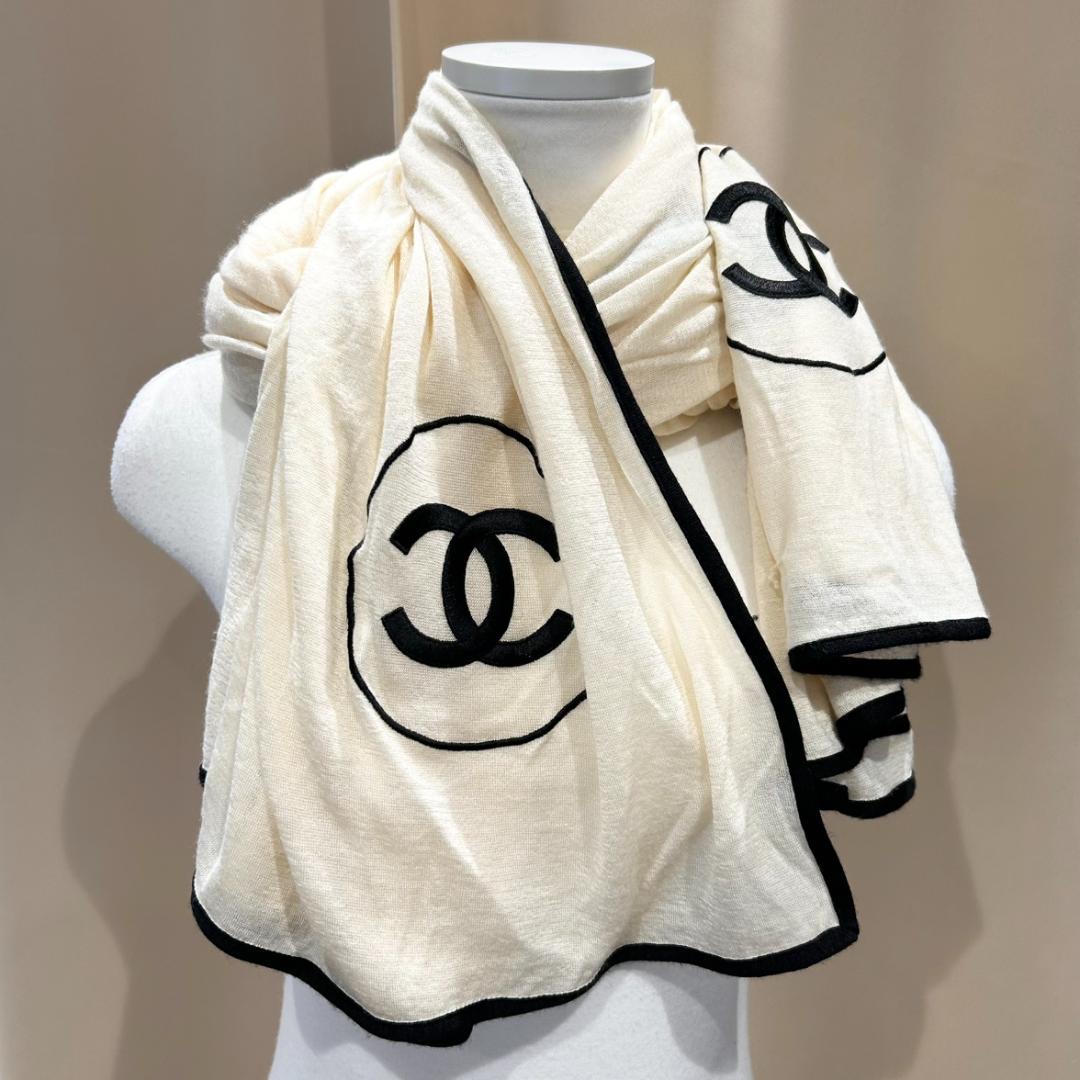 CHANEL シャネル ショール 大判ストール カシミヤ ココマーク