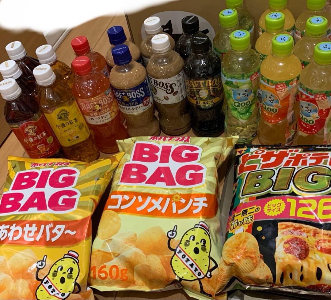 ポテチ＋ドリンク22本 まとめ売り - メルカリ