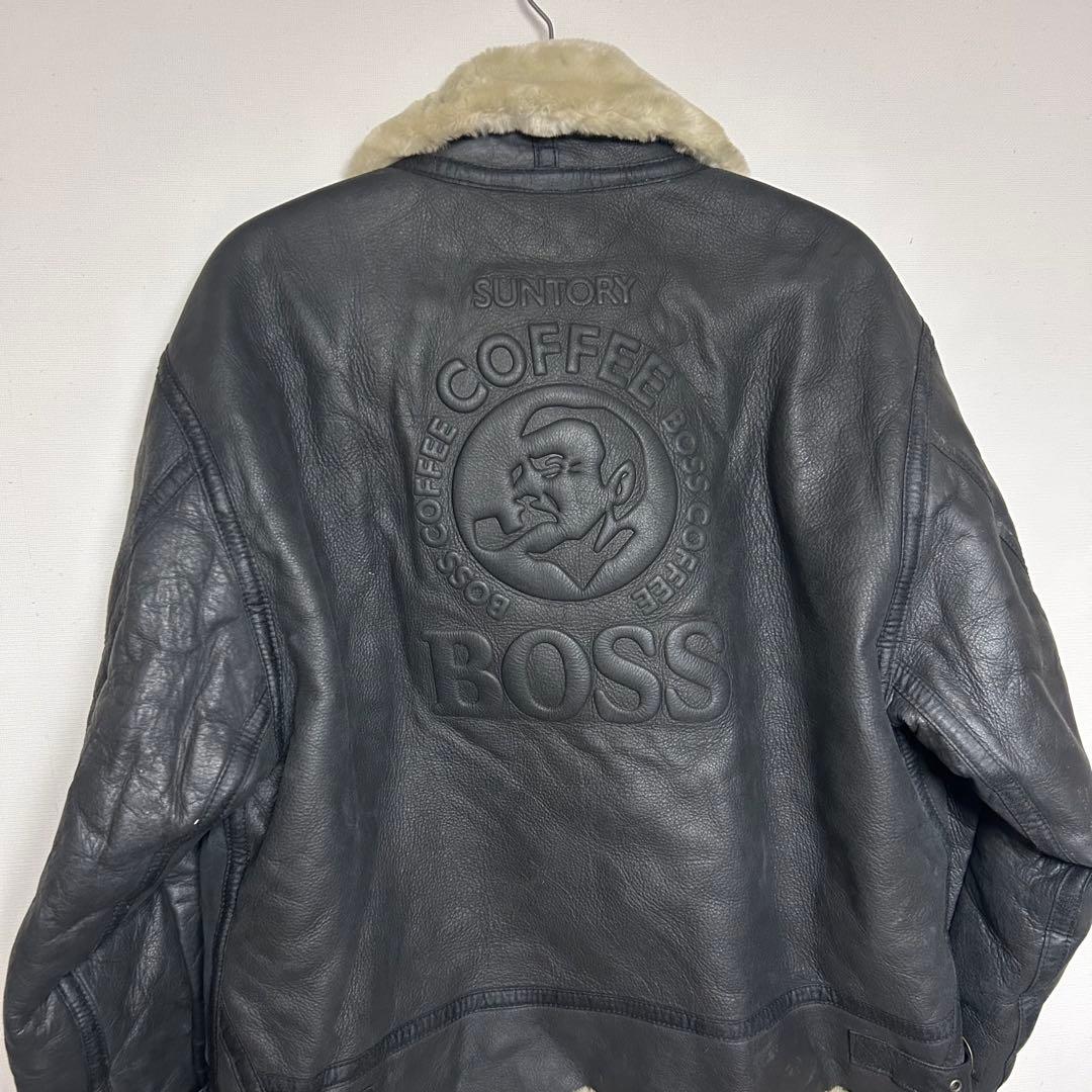 2000年 サントリー ボスジャン B-3 カウレザージャケット 牛革 - メルカリ