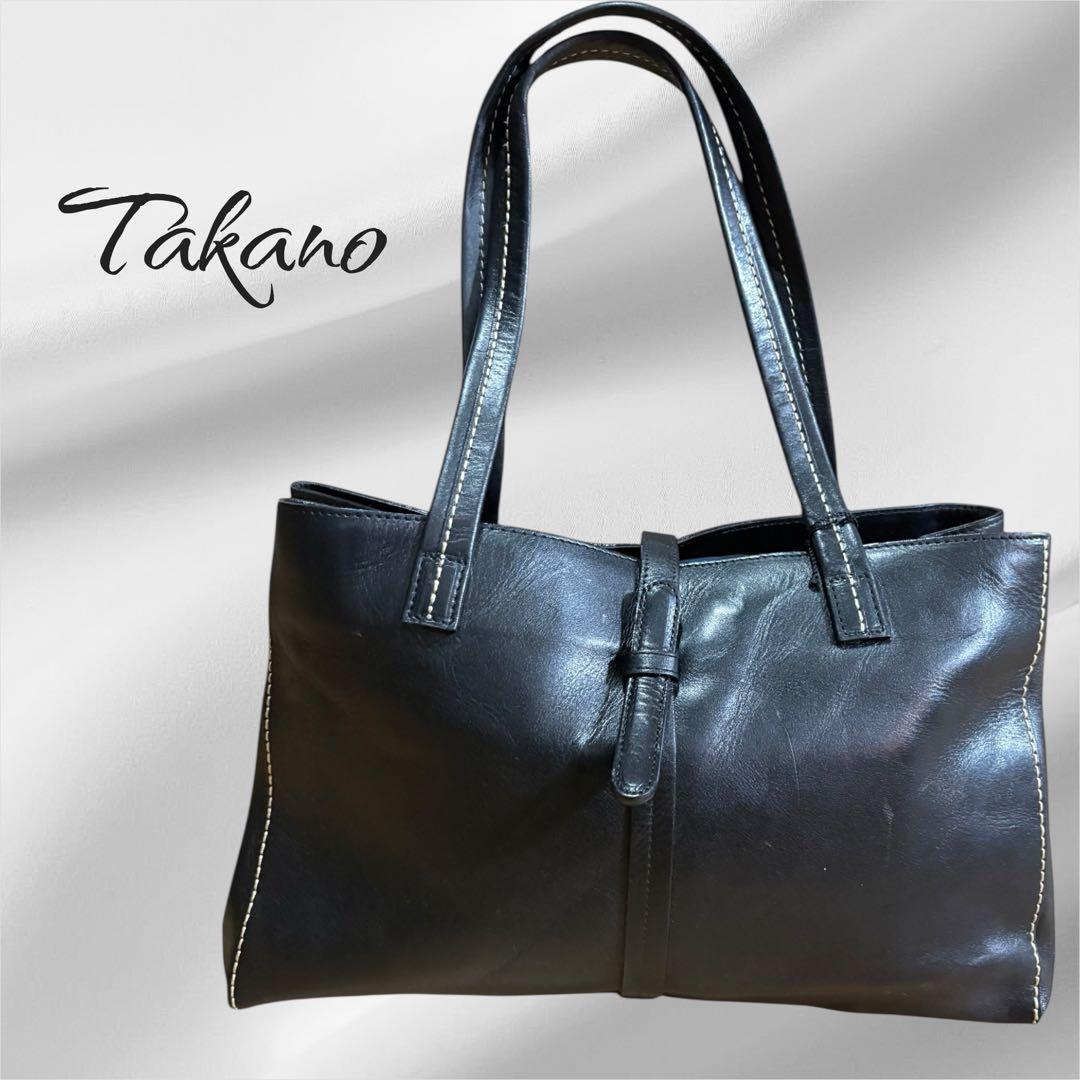 美品☆TAKANO 鎌倉高野 タカノ バッグ 本革 レザー 黒 日本製 - メルカリ