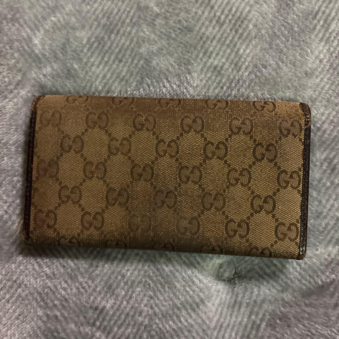 GUCCI長財布 ブラウン - メルカリ
