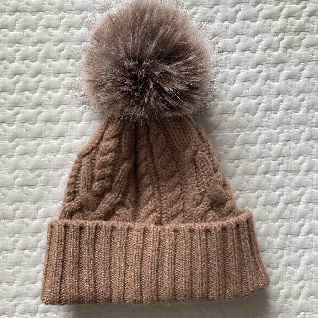 MONCLER ニット帽 ビーニー 正規品 カシミヤ30% - メルカリ