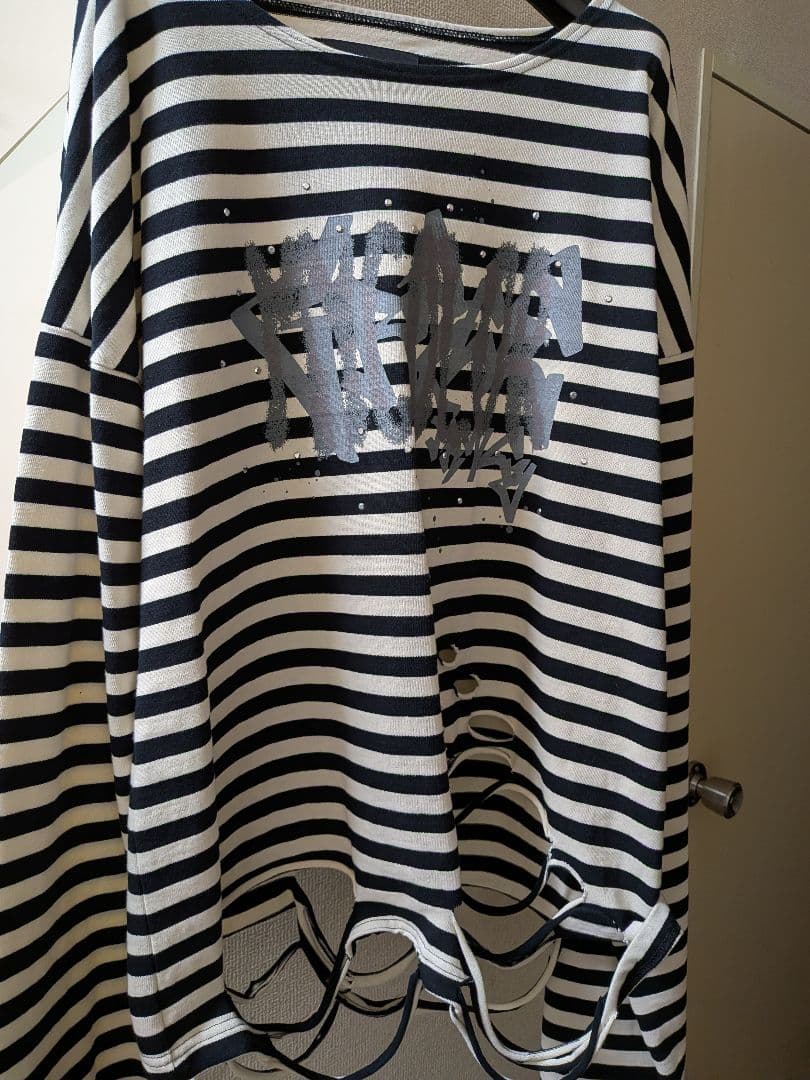 GRANCY グランシー　ボーダーロンT GRANCY（グランシー）の「【GRANCY】Patterned All Over Rhinestone