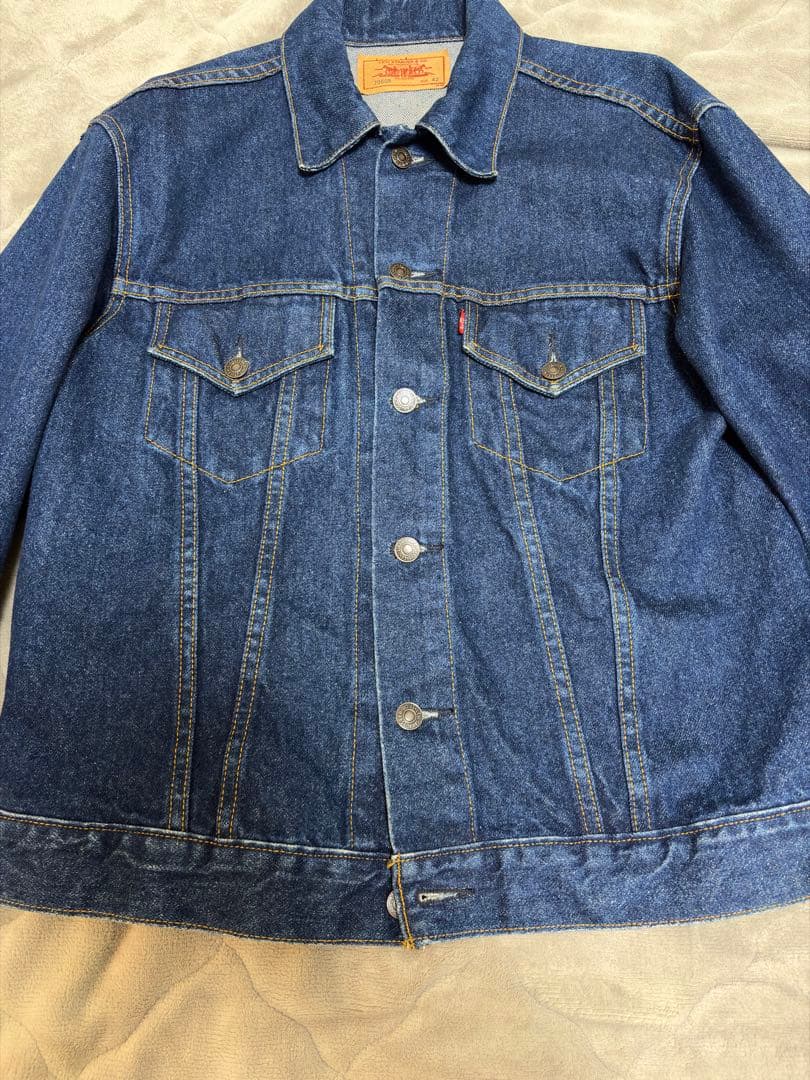 Levi’s デニムジャケット濃紺70505 サイズ42 60's～ Levi's 70505 BIG-E デニムJKT 濃紺 表記(42) パッチ残り