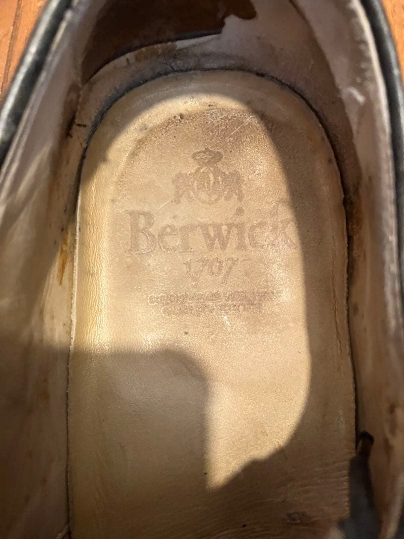 Berwick バーウィック プレーントゥ ダイナイト 26.5cm 型押し