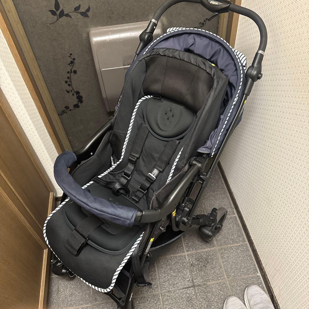 ネイビー 折りたたみ式 ベビーカー - メルカリ