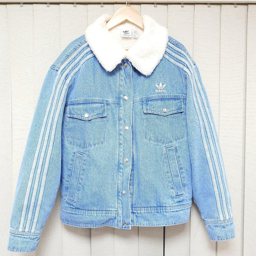 レア❗ adidas ボア デニムジャケット S - メルカリ