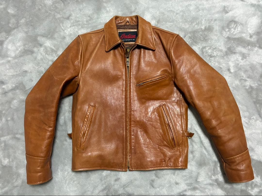 希少 馬革 インディアン ホースハイド サイズ36 革ジャン シングル