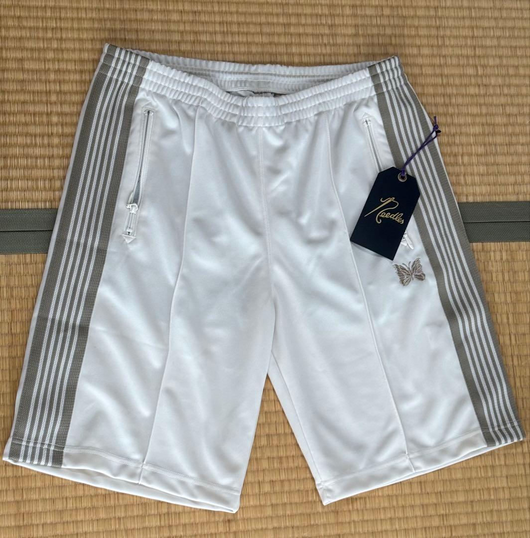 Needlesニードルズ B’2nd別注トラックショーツ白Lサイズ 新品タグ付き Needles（ニードルズ）〉 別注 Track Pant Shorts - Charcoal TOKYO
