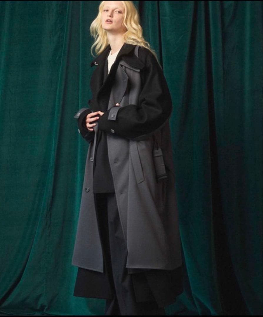 《UNISEX》レイヤリングダブルブレステッドプライムオーバーコート