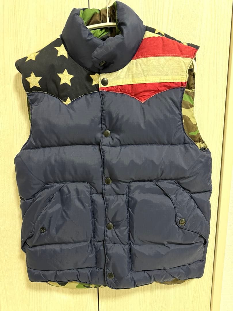 ラルフローレン デニムアンドサプライ 国旗 迷彩 ダウンベスト