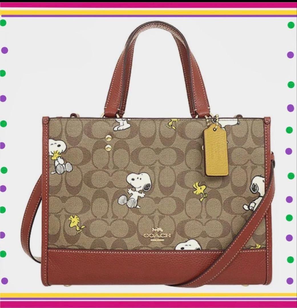 COACH X PEANUTS 新作 ウッドストック デンプシー トートバッグ - メルカリ