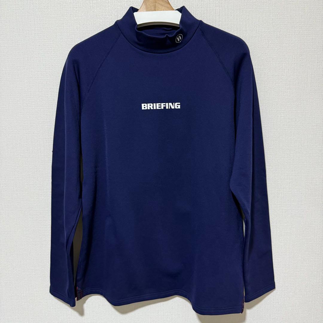 ほぼ未使用 BRIEFING ウォームハイネックシャツ ネイビー - メルカリ
